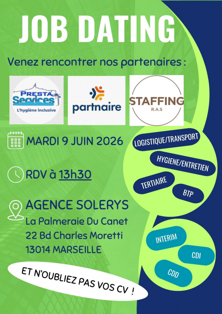 Job dating le 9 juin